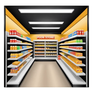 Convenience store named poor store and more sticker