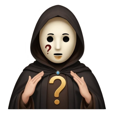 mysterious figure with mark ?, no face sticker