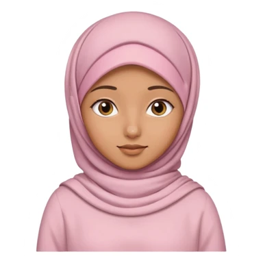 بنت ذات بشره حنطيه محجبه لابسه وردي فاتح sticker