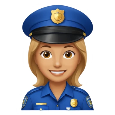 police woman without hat sticker