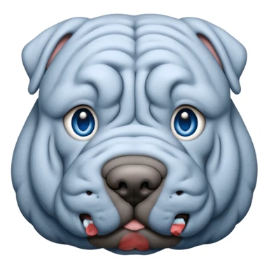 Grey blue shar pei blue eyes sticker
