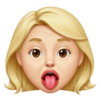 Original emoji sticking tongue with a scrunched nose in a sweetly mocking way sticker