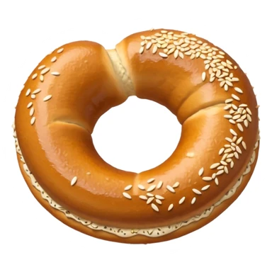 simit with extra sesame seeds, apple style emoji sticker