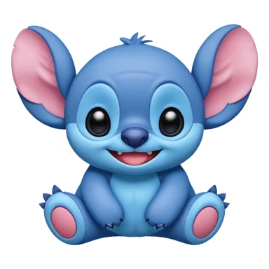 Stitch in  rosa sticker