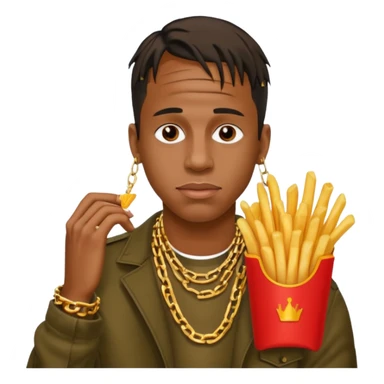 Travis Scott with French fries sticker