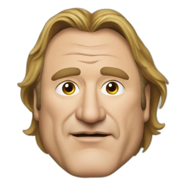 Gérard depardieu in thé Messenger style sticker
