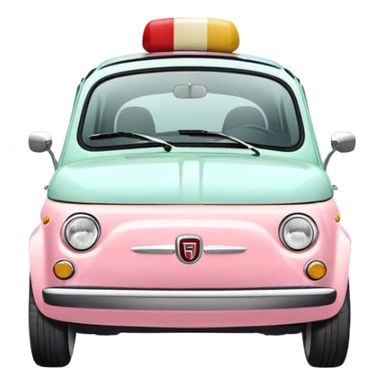 Fiat 500 Pastel  sticker