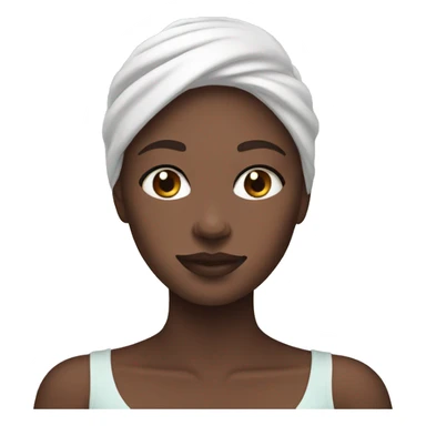 White girl doing skincare sticker