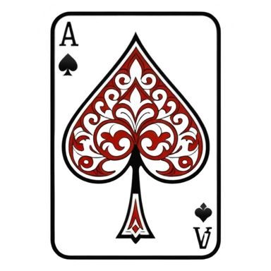 playing card ace of spades sticker