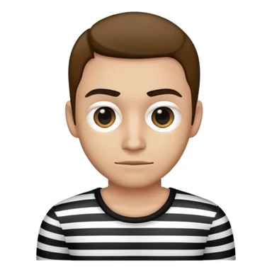 a thief in a black and white striped shirt  sticker