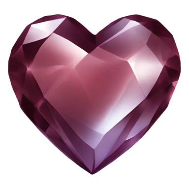 burgundy crystal heart sticker