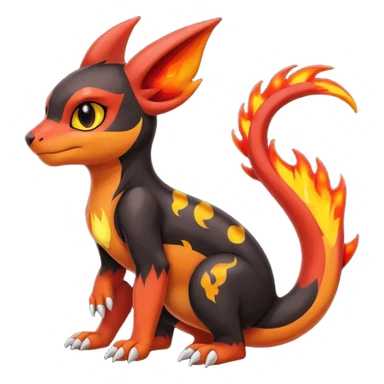 Umbreon-Charmander-Charmeleon-Guilmon-fusion sticker