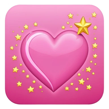 pink heart shooting star lines wand emoji sticker