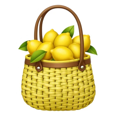 woven bag holding lemons sticker