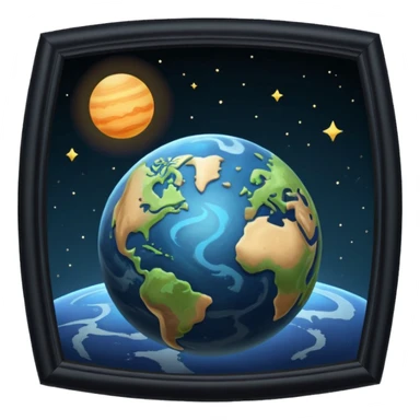 The planet with a roof sticker