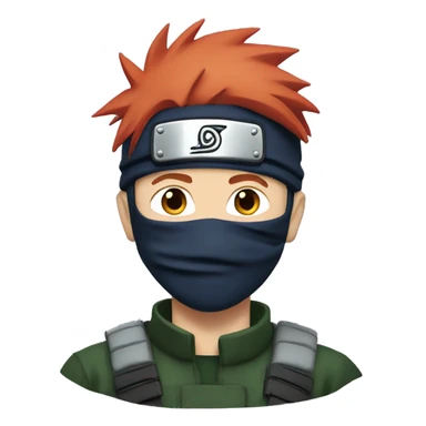 Kakashi with red hair sticker