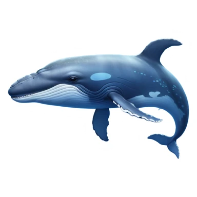 Cinematic Noble Humpback Whale Portrait Emoji, Poised and grand, with an enormous, barnacle-speckled blue-gray body, soulful, wise eyes, and a deeply serene presence, Simplified yet sharp and sophisticated features, highly detailed, glowing with a soft oceanic radiance, high shine, intelligent and powerful, stylized with an air of deep-sea mystery, focused and regal, soft glowing outline, capturing the essence of a legendary giant of the ocean that appears ready to glide majestically through the waves with effortless grace! sticker