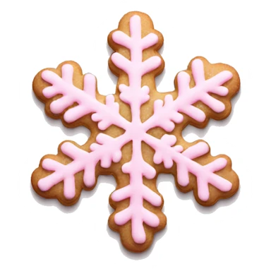 light pink snowflake cookie sticker