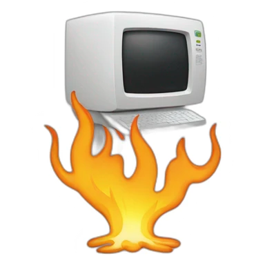 Computer flaming sticker