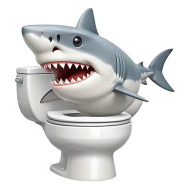 A shark on a toilet sticker