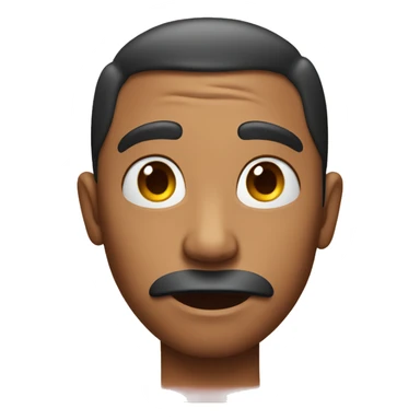 emoji raising one eyebrow nervously sticker