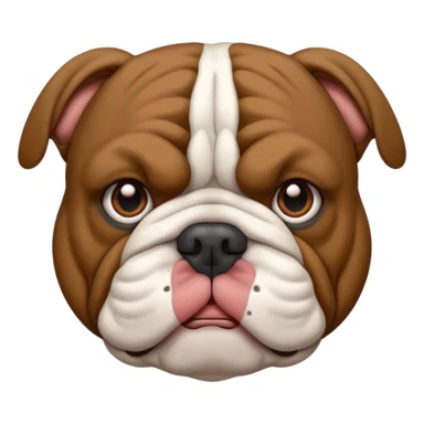 bulldog ingles atigrado oscuro con blanco sticker