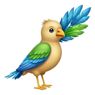 Crée un emoji de l'oiseau de la paille en queue sticker