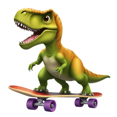 T rex on a skateboard  sticker