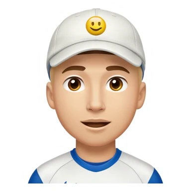 "Crea un emoji estilo Apple con el rostro de un joven entrenador de fútbol, con una gorra deportiva y una expresión motivadora. El diseño debe ser limpio y moderno, con colores vibrantes pero profesionales. El emoji debe transmitir energía, disciplina y pasión por el entrenamiento. Fondo transparente para usar en redes sociales." sticker