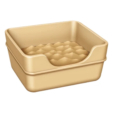 cat litter box with sand sticker