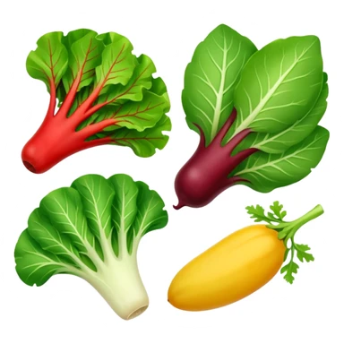 different salad leaves different colors  sticker