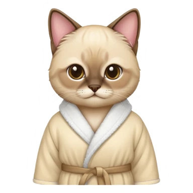 siamese cat with bathrope sticker