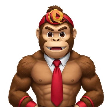Donkey Kong🦍💪🐵 with red tie sticker