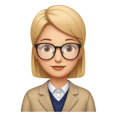 friendly teacher with glasses sticker