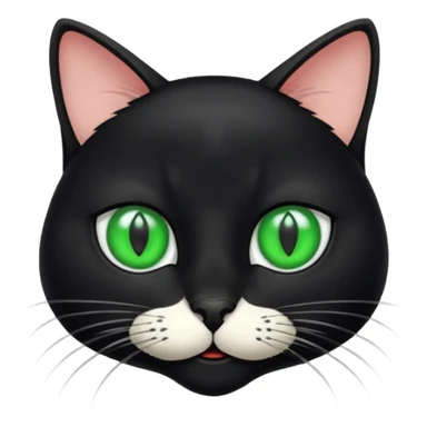 Black cat white nose sticker