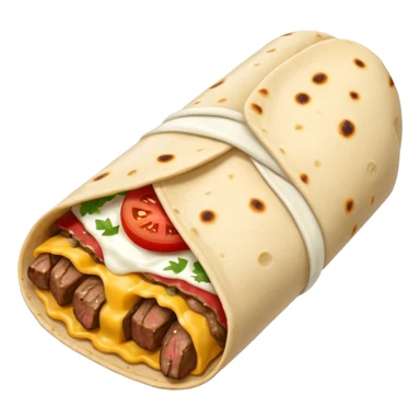 Steak and mozzarella cheese burrito  sticker