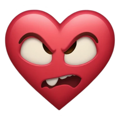 Heart emoji with scar on it sticker