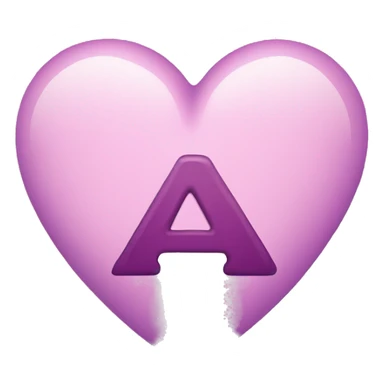 A heart with the letter A in it sticker