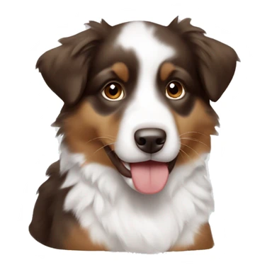 Australian shepherds small brown and white cute puppy  sticker