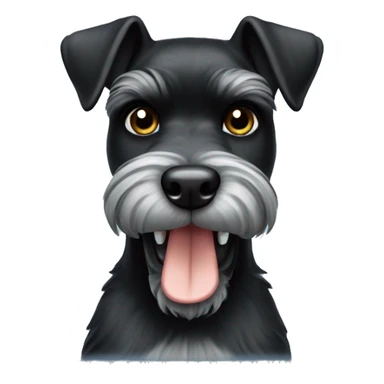 Black mini schnauzer thumbs up sticker