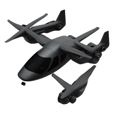 12 engine black evtol aircraft  sticker