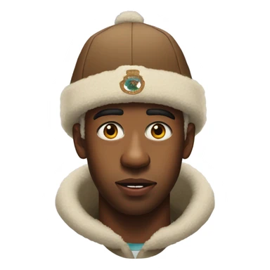 tyler the creator wearing a ushanka sticker