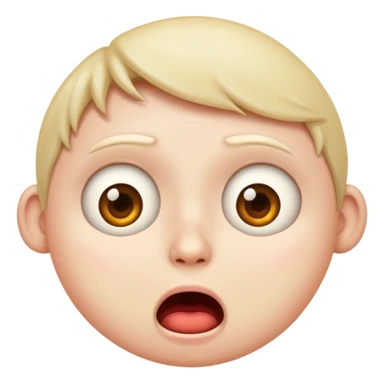 emoji showing a suprised disgusted face sticker