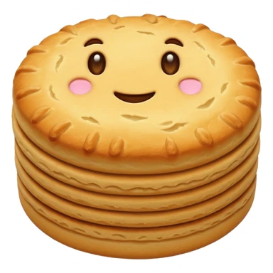 Biscuit rond sans visage sticker