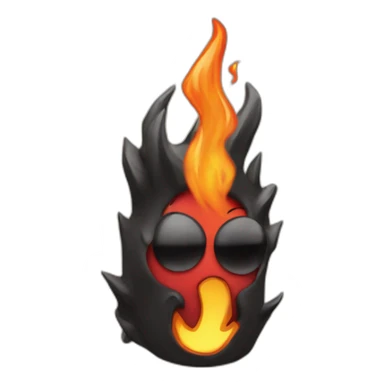 Fuego con la palabra hot sticker