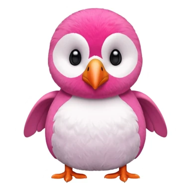 pink puffin stuffing sticker