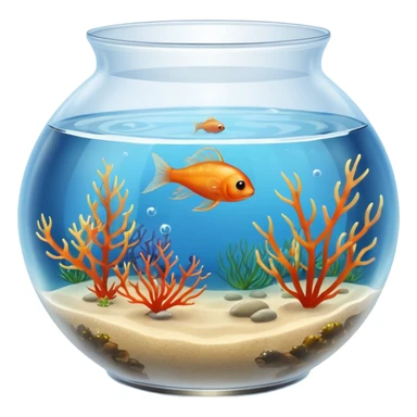 Bowl Aquarium with a single Sea Monkey Artemia in it sticker