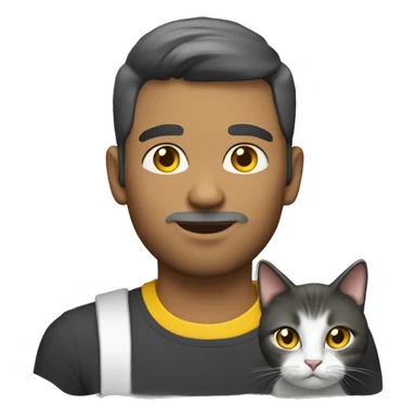 Family emoji: men with brow eyes hair and beard women with blue eyes and brow hair is a black and white cat with yellow eyes and is a car with red gray and white color and yellow eyes sticker