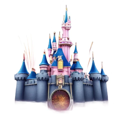 Disneyland paris castle with fireworks sticker
