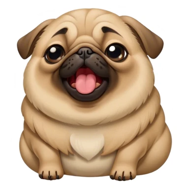 Cinematic Cute Yawning Fawn Pug Portrait Emoji, Head tilted slightly with a dramatic, wide-open yawn, showcasing a soft fawn coat with a velvety texture, floppy ears slightly drooping, round dark eyes barely open in drowsy contentment, Simplified yet irresistibly adorable features, highly detailed, glowing with a soft, cozy glow, high shine, relaxed yet expressive, stylized with a touch of whimsy, bright and endearing, soft glowing outline, capturing the essence of a sleepy yet affectionate companion, so drowsy it feels like it could stretch out of the screen and curl up for a nap! sticker
